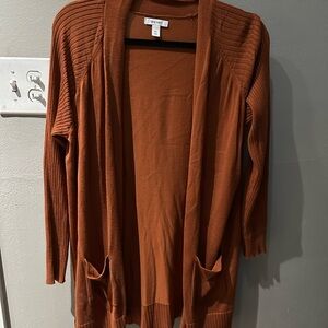 Nine West open front Cardigan size XL burnt orange color.